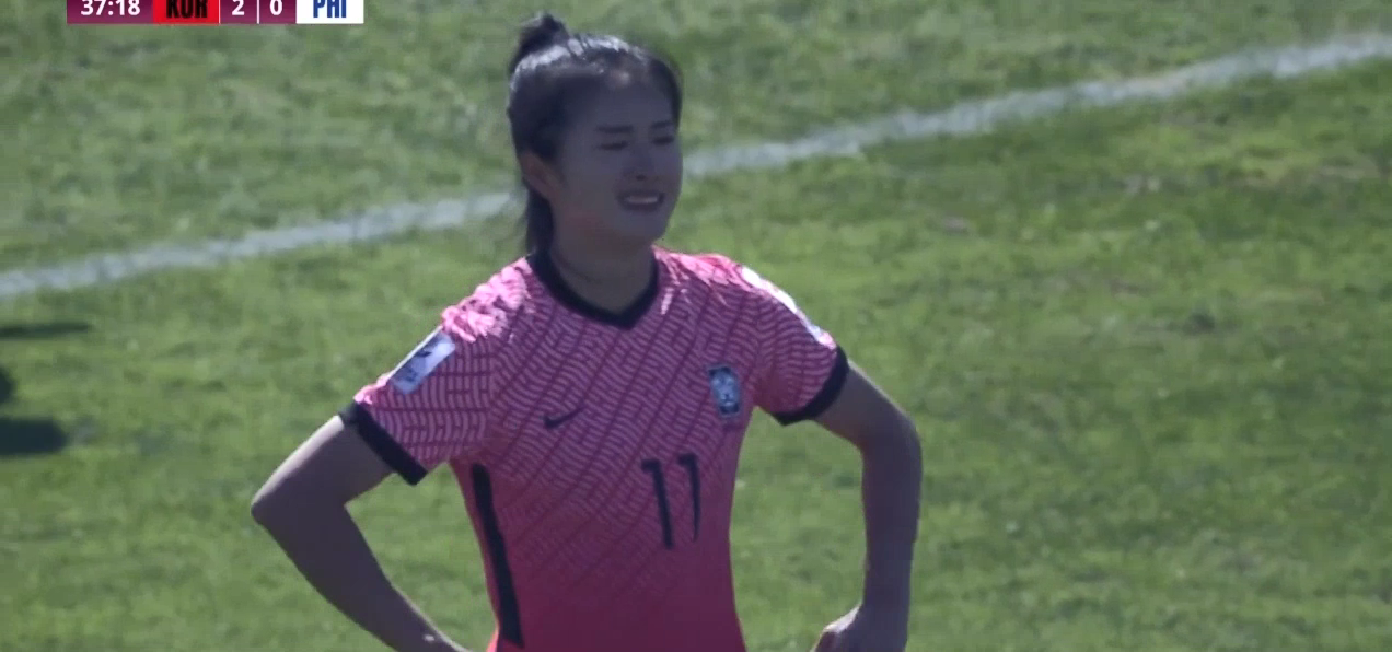 韩国对菲律宾女足世界杯(女足亚洲杯半决赛，韩国女足2-0菲律宾女足，首次晋级决赛)