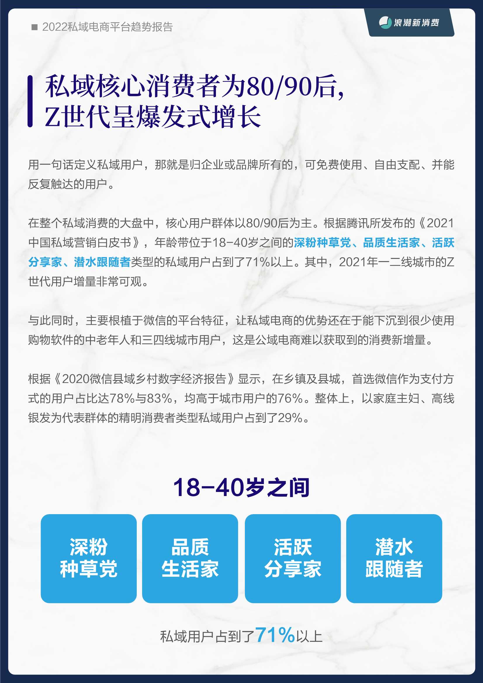 2022私域电商平台趋势报告（浪潮新消费）