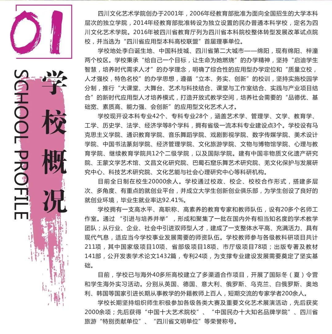 四川文化艺术学院2022年招生宣传册