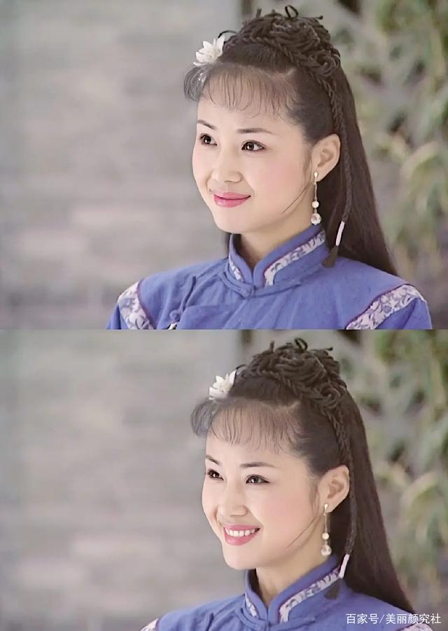 演员茹萍是典型的中国古典美人,长相端庄大气