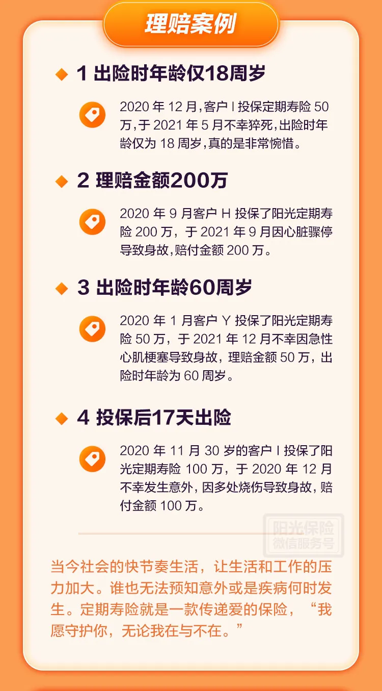 2021年阳光互联网定期寿险理赔年报
