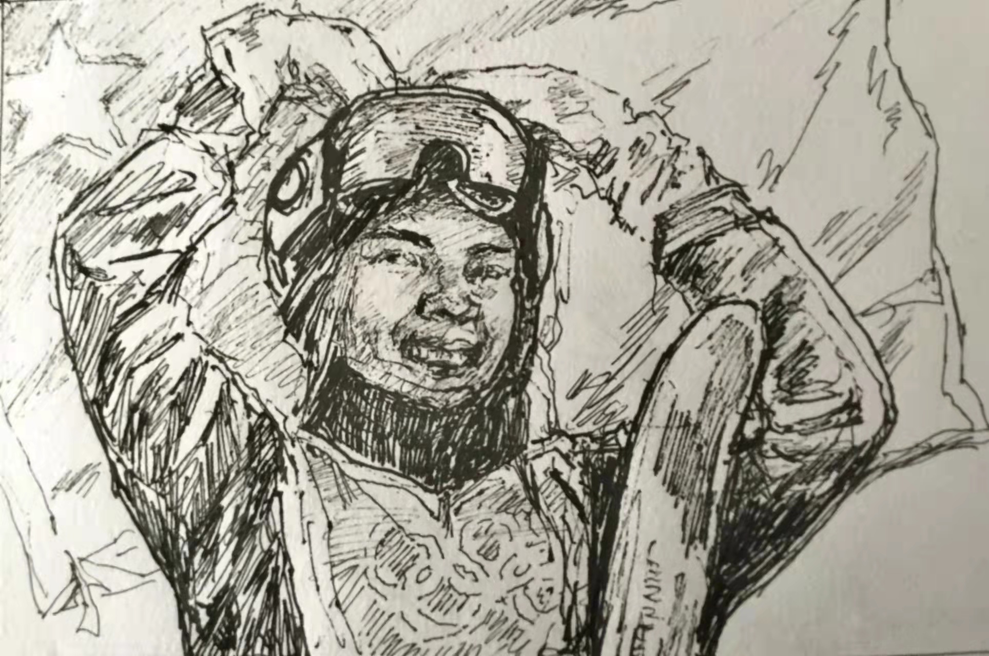 郑仁安——为冬奥会运动健儿速写作品 作者/铁三师 郑仁安