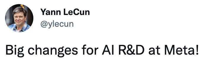 LeCun大师入坑元宇宙！Meta人工智能团队换血，AI副总被迫离职