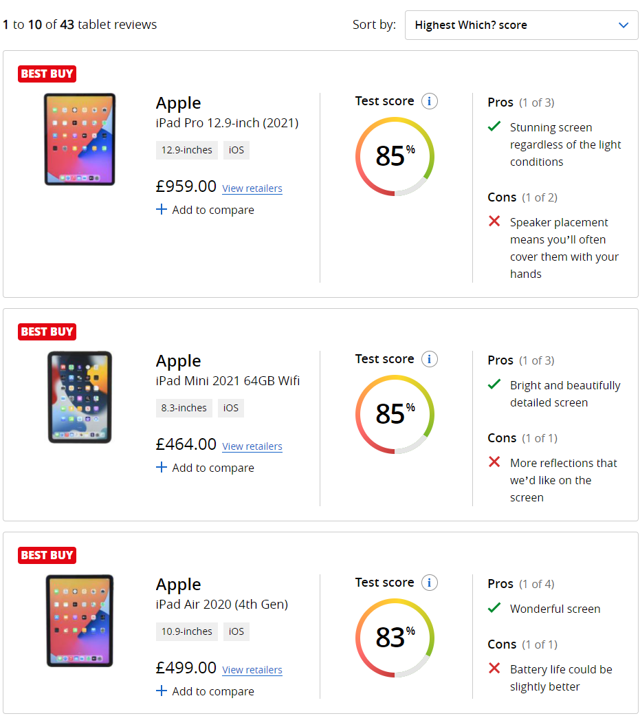 英国测评出8大平板电脑品牌：你的平板排第几？
