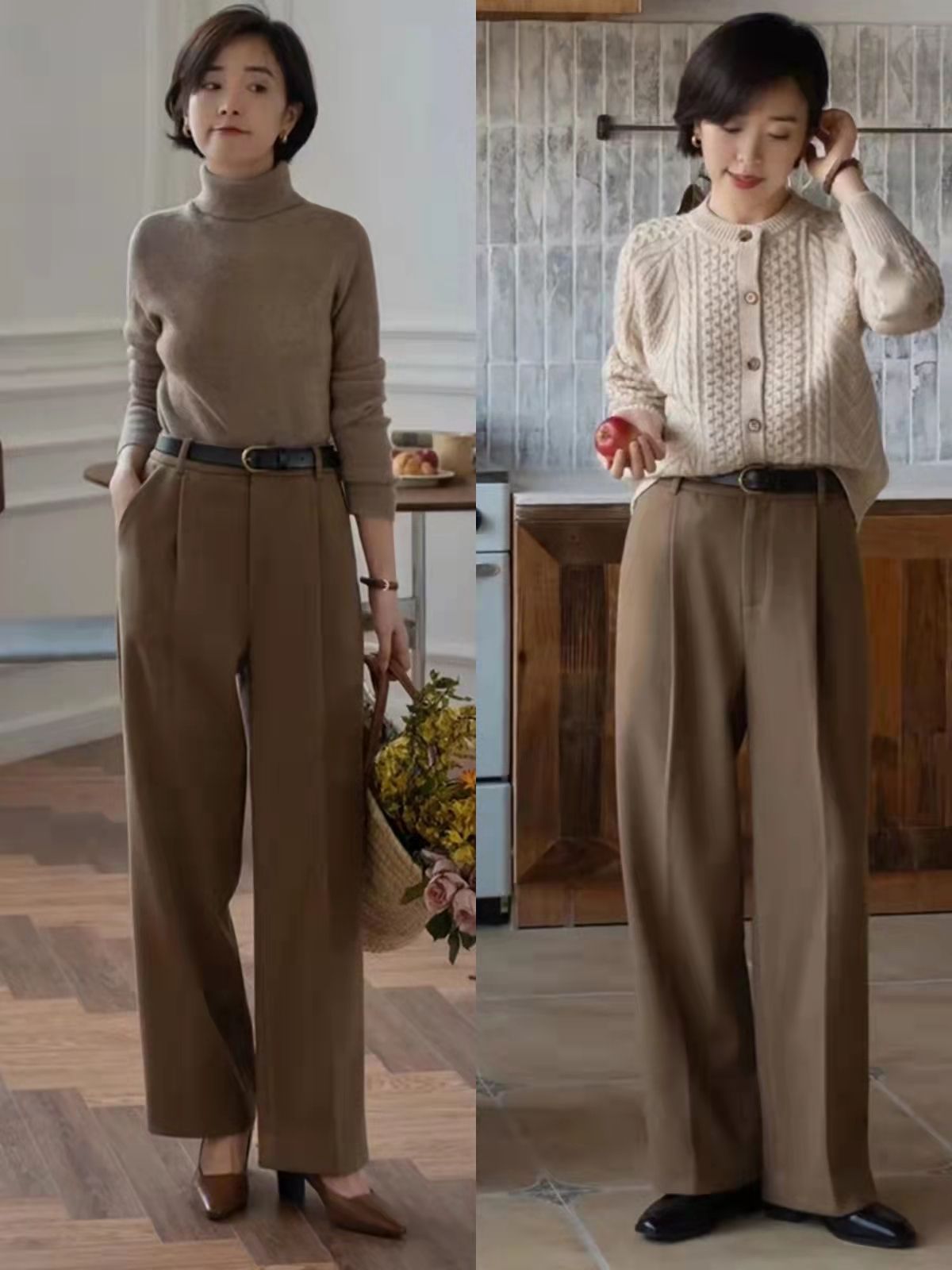 四,咖色毛衣搭配方案