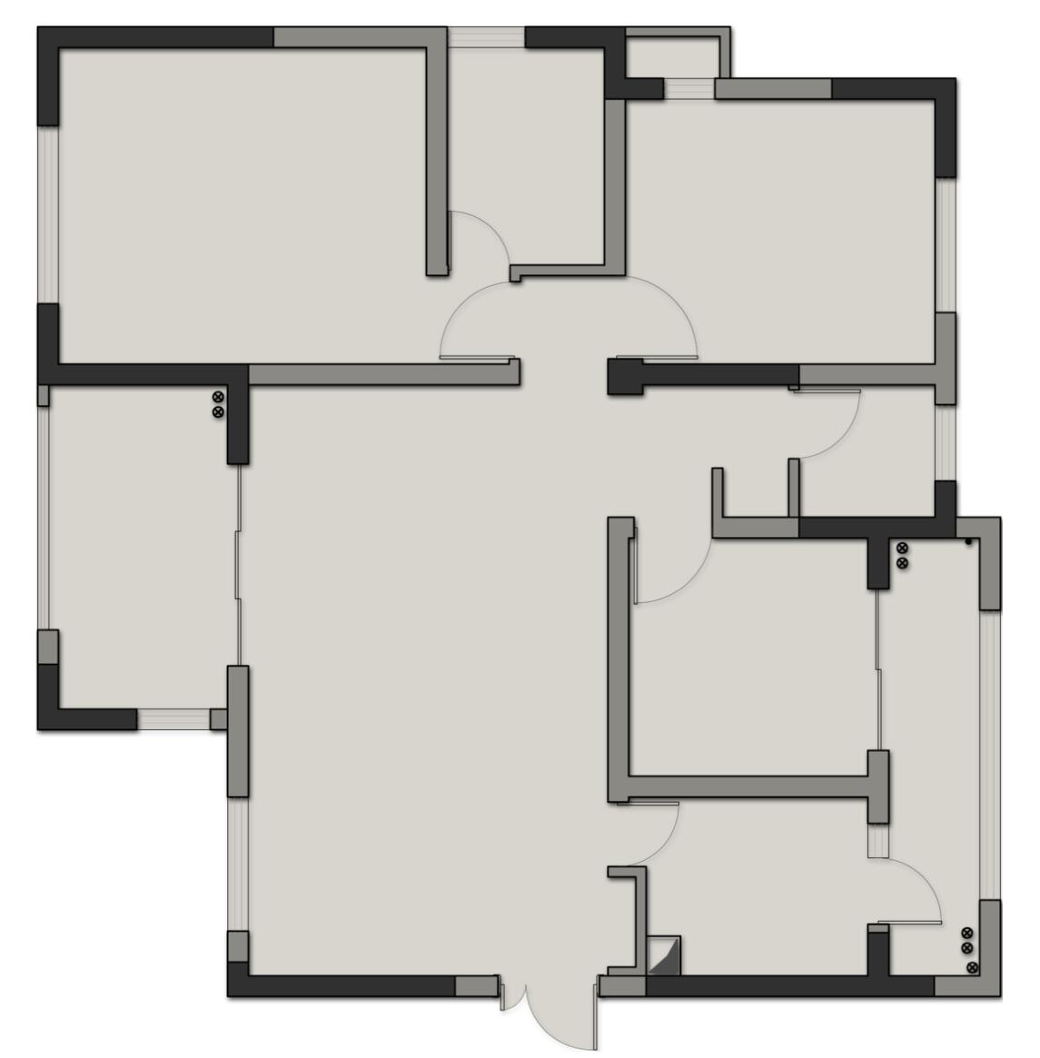 她115㎡家，堪称“横厅改造模板”，只是换个思路，立马通透多了