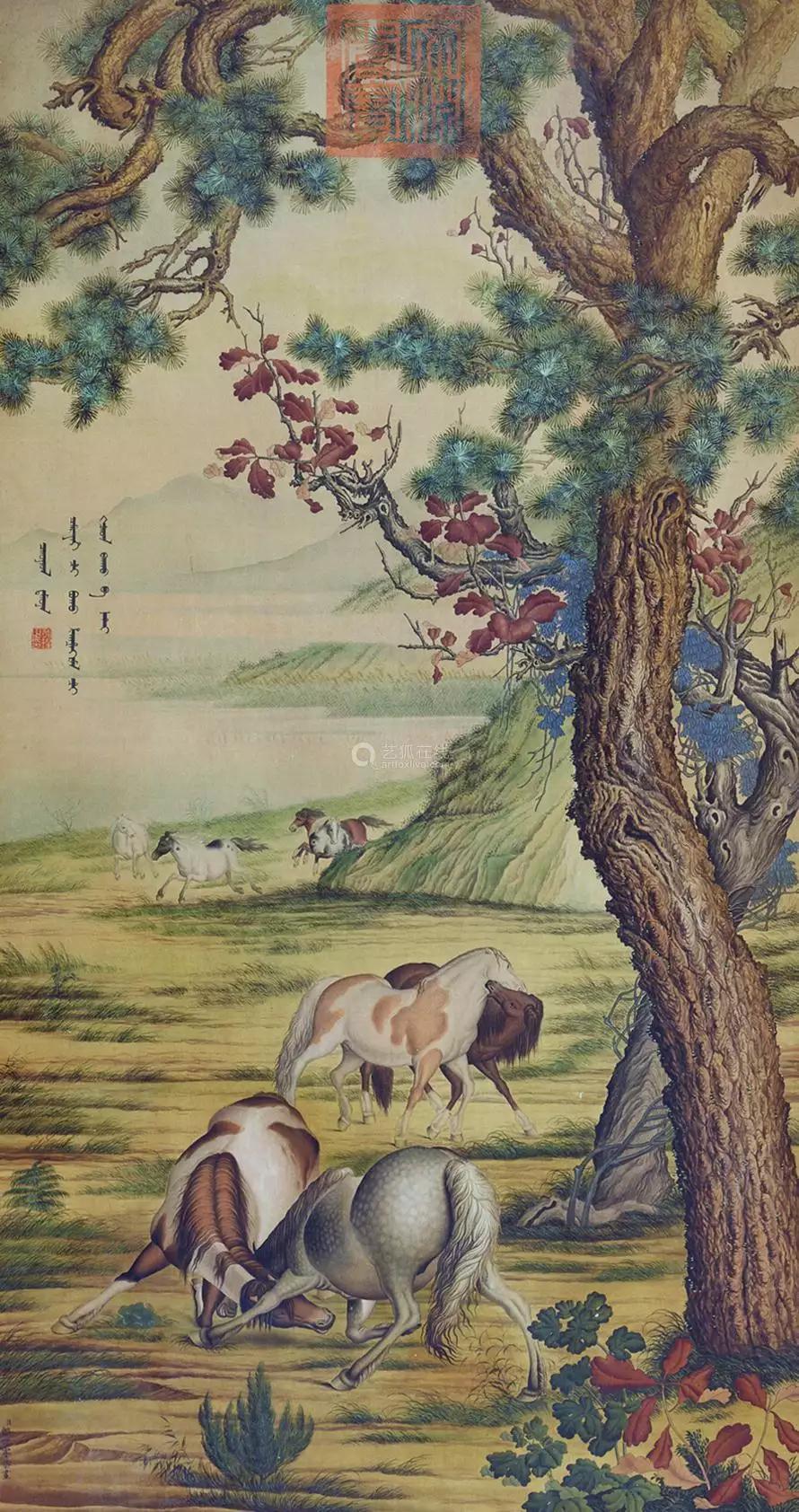 清代宫廷画家郎世宁的（清代宫廷画家郎世宁的什么图描绘了姿态各异之骏马白皮）-第36张图片-悠嘻资讯网