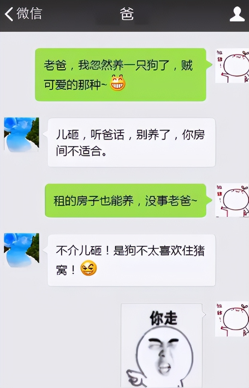 "后台确实挺硬",大学生与家长聊天记录走红,网友:笑出鹅叫
