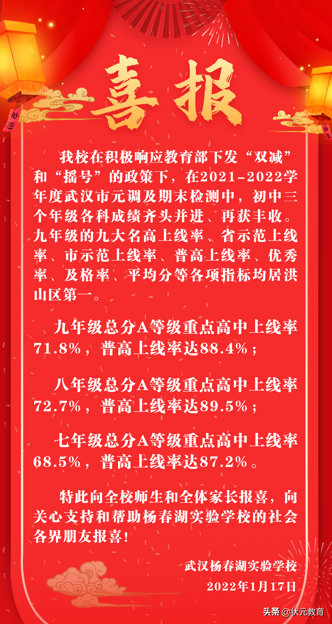 部分区期末考试分数段、划线出炉，这些高中更新招生动态