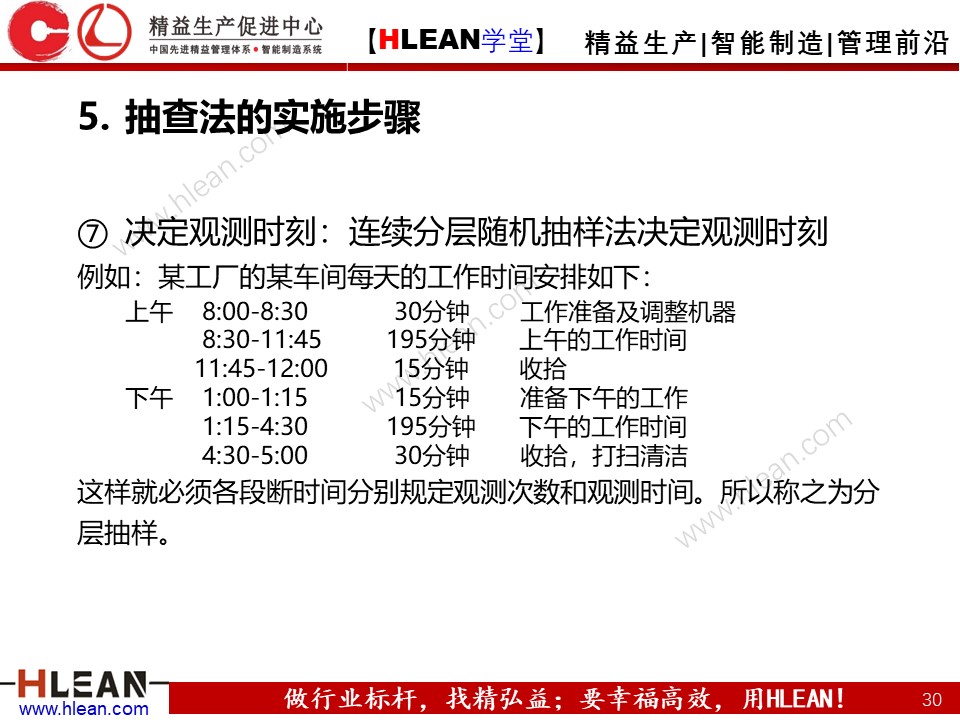 「精益學堂」IE七大手法之抽查法
