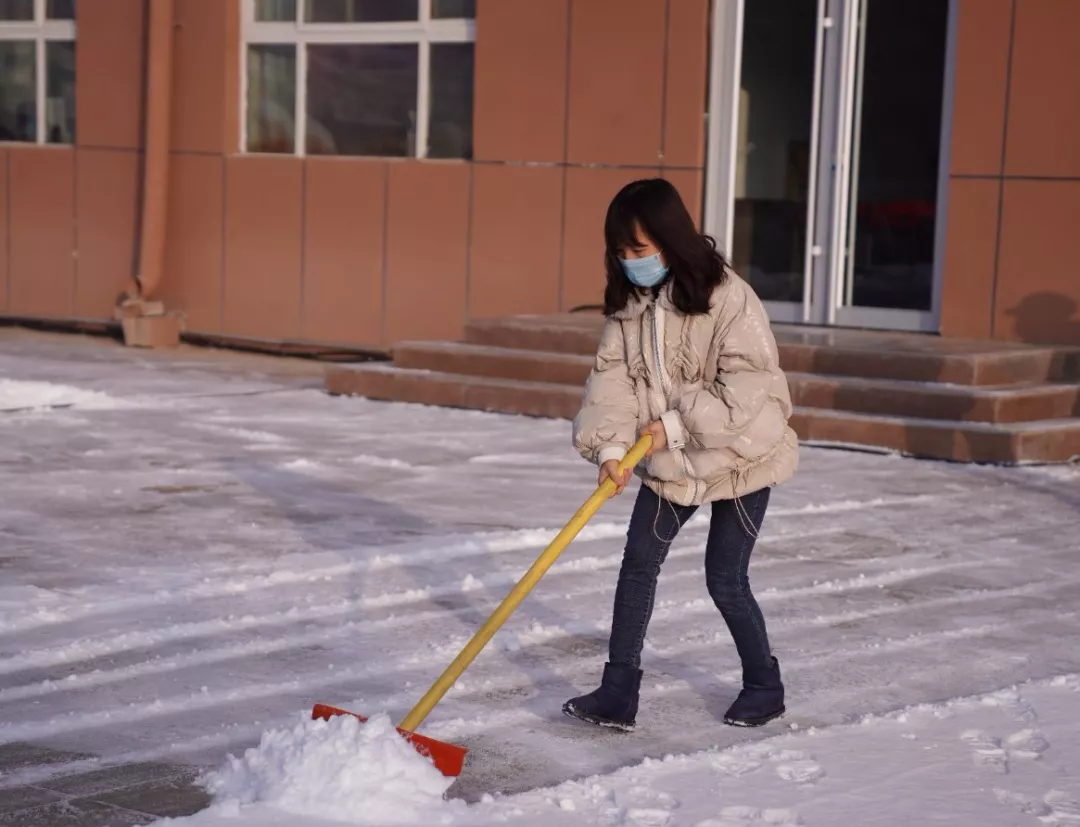 临潭：干部群众齐上阵 清扫积雪暖民心