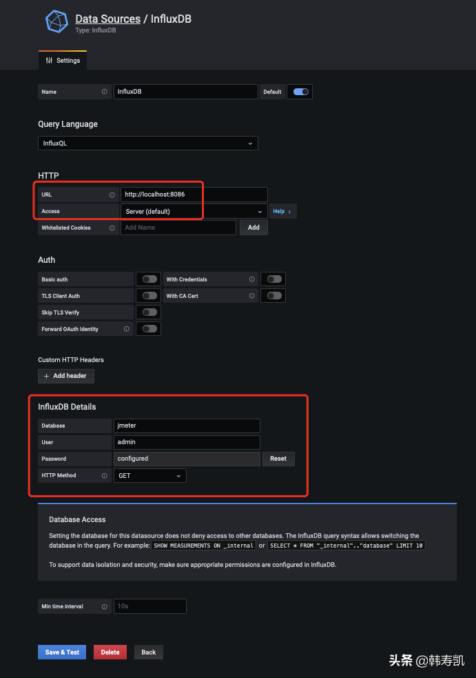 Docker下部署influxdb、Grafana及运行Jmeter