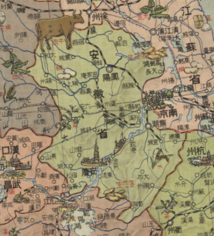 安徽省三大城市：安庆、芜湖、凤阳