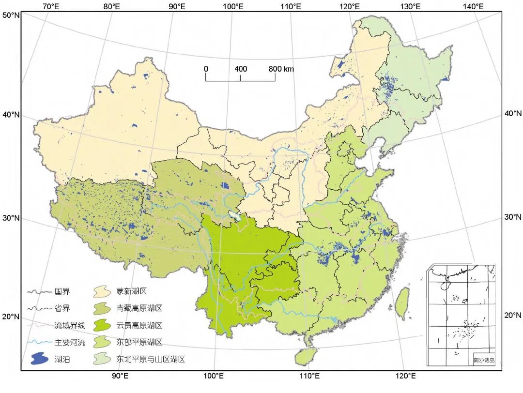 中国湖泊名称地图图片