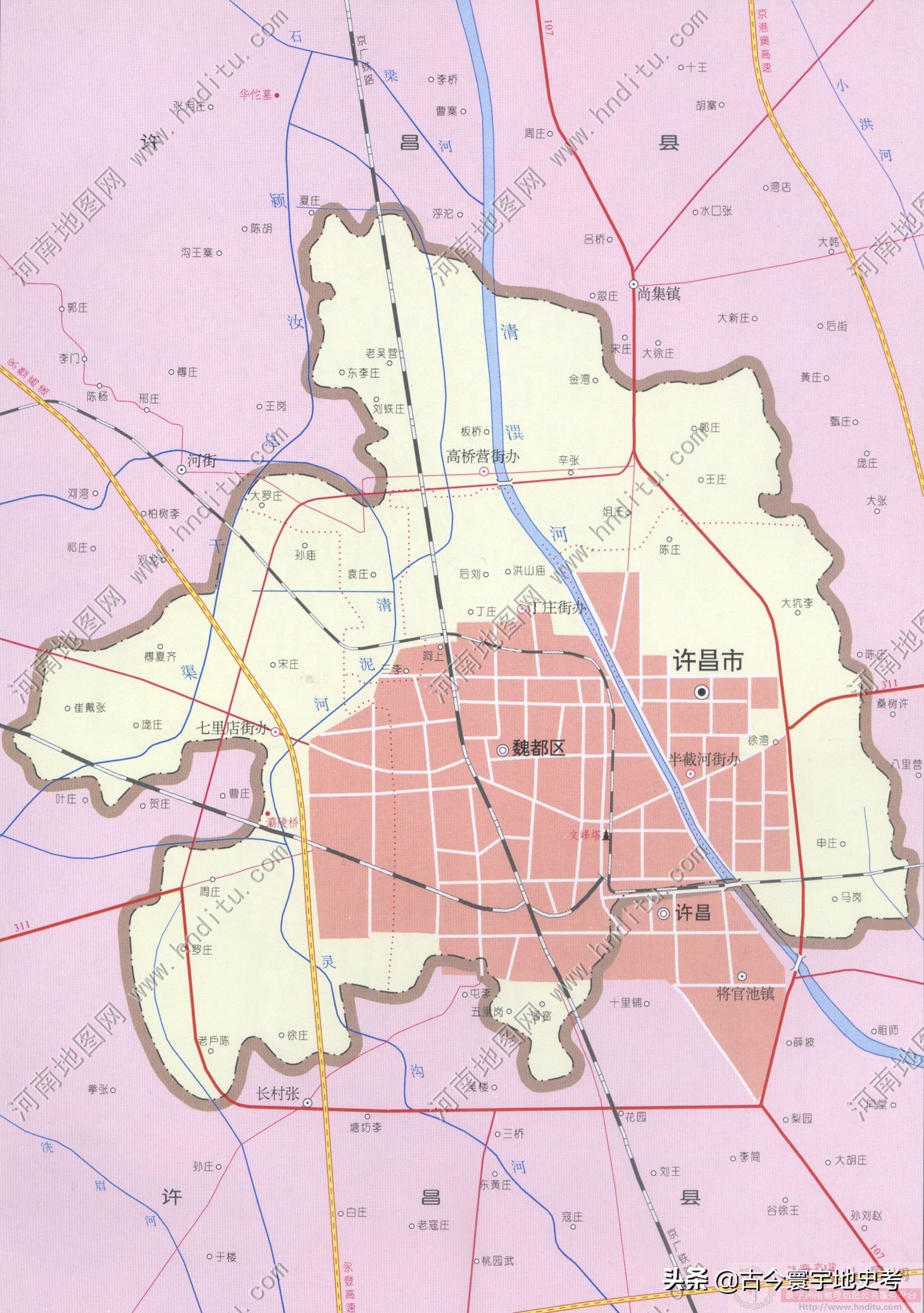 河南省各市,县地图