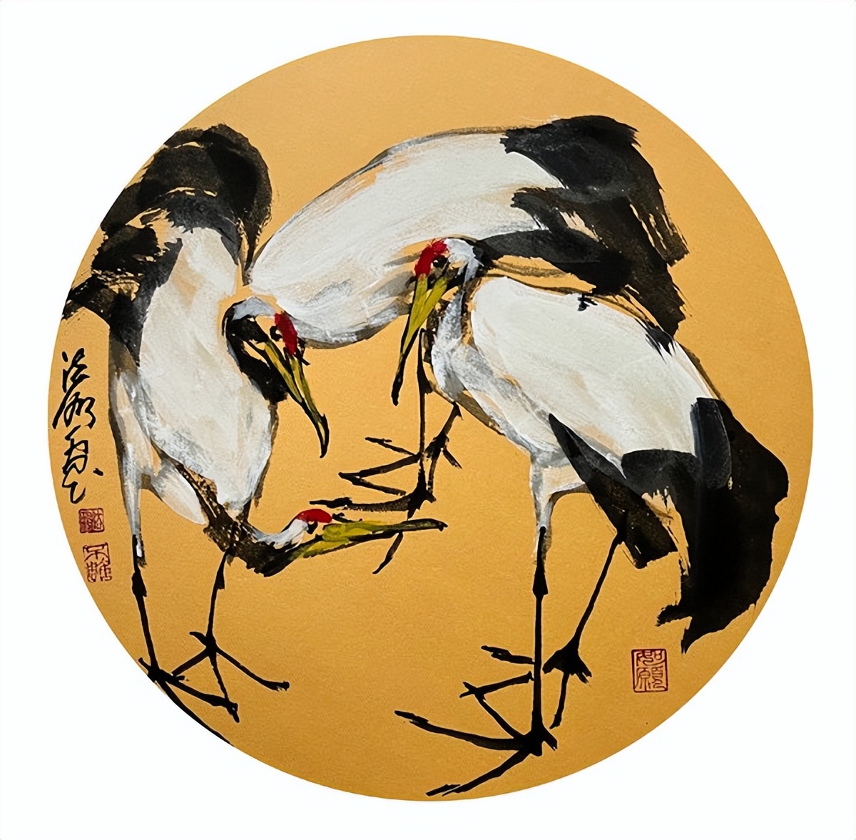 云中鹤诗中仙画中见真颜著名画家朱法鹏作品欣赏