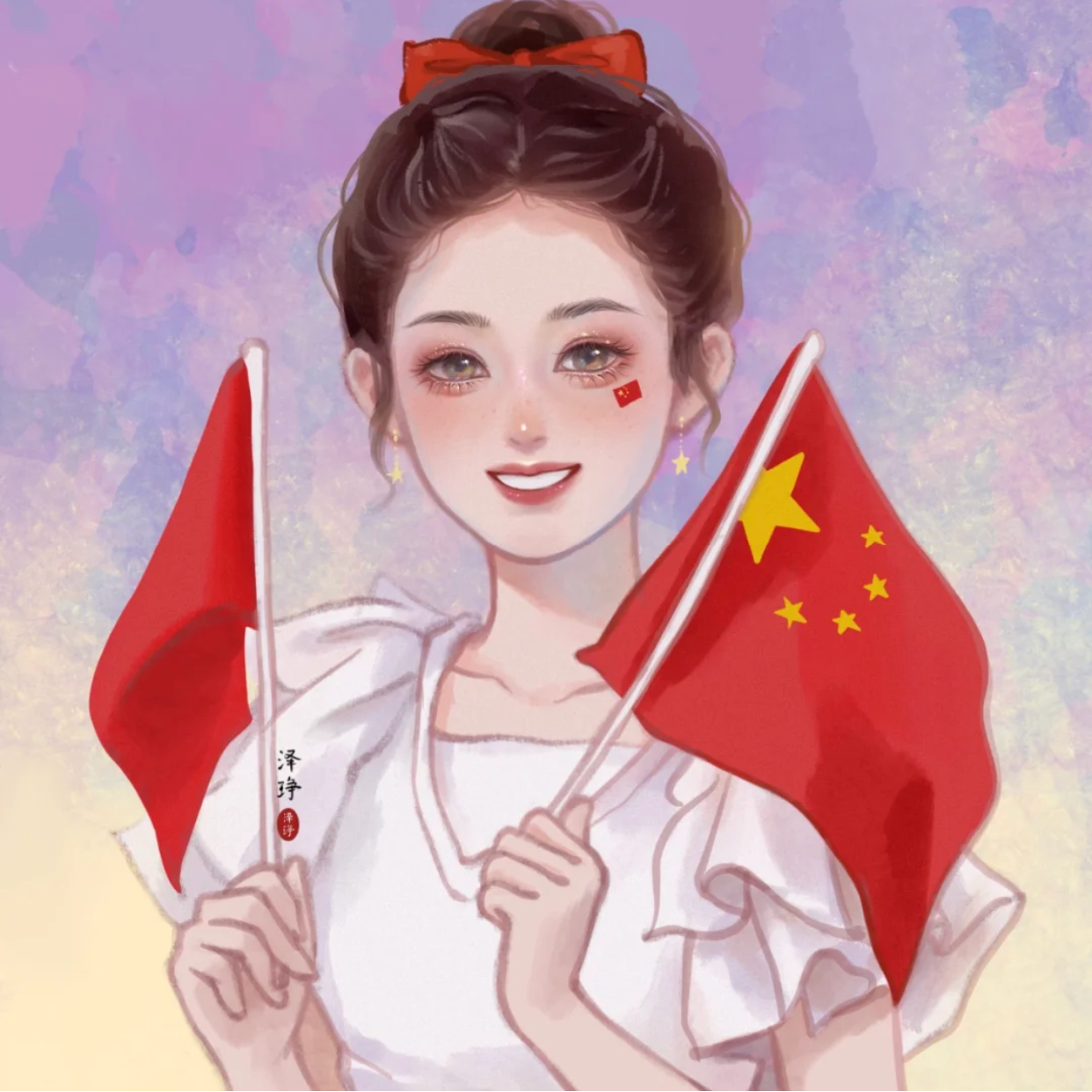 插画|59张赵丽颖女神头像壁纸,一次看不够,我要收藏起来慢慢看