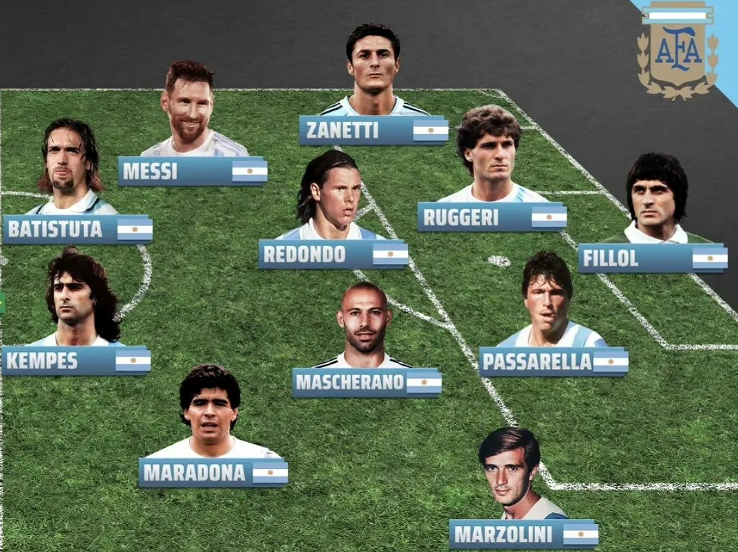 巴西阿根廷最新阵容(盘点巴西和阿根廷历史最佳阵容:两大球王加大罗