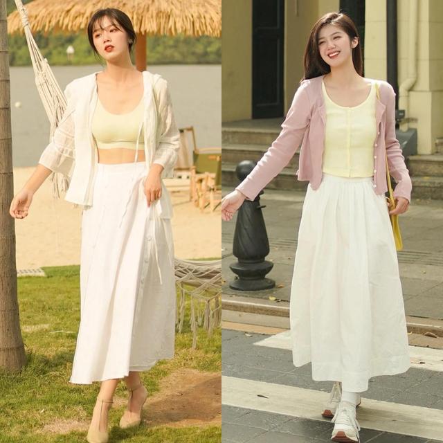 白色半身裙(白色半身裙怎么搭配上衣)