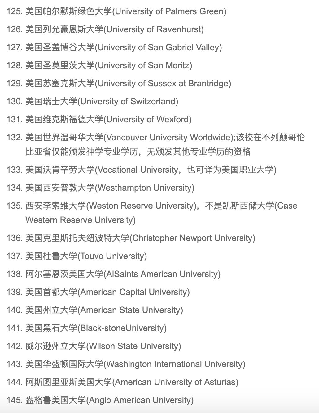 去美国留学，这些大学千万不能读