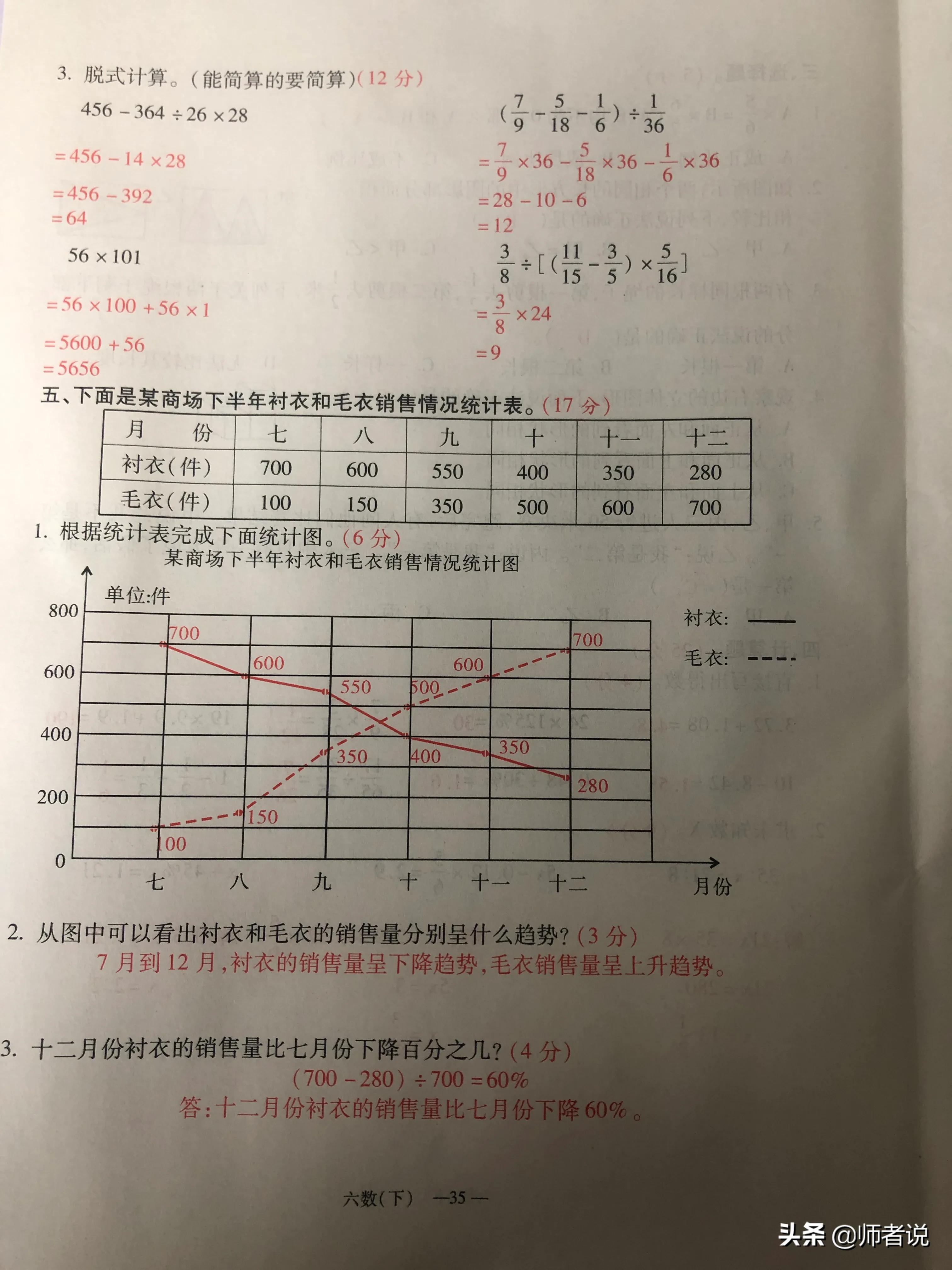 六年级下册数学毕业复习试卷（18套），含答案，需要的记得收藏
