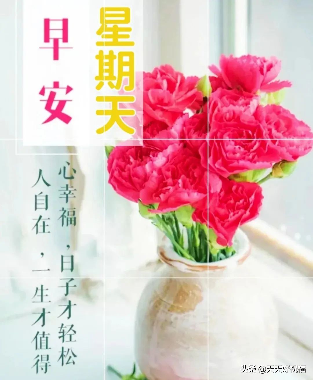 漂亮週日早上好祝福圖片,早上好祝福語句