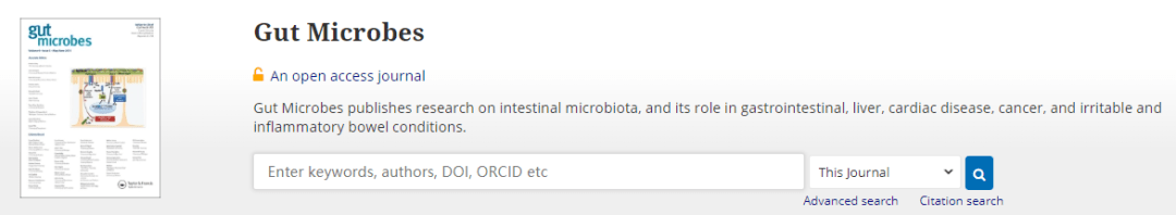 肠道微生物学TOP期刊Gut Microbes：影响因子10.245、审稿速度快
