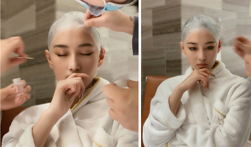 出于剧情或节目需要,很多女明星都曾以光头造型亮相.