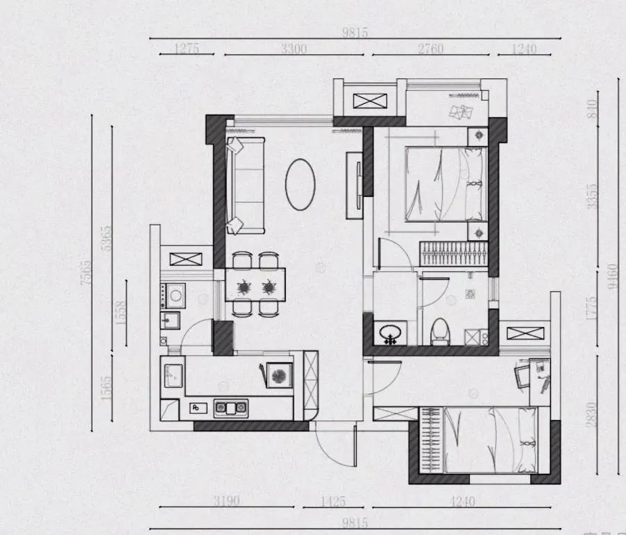 69平北欧风小户型二居室，从细节处展现出格调感