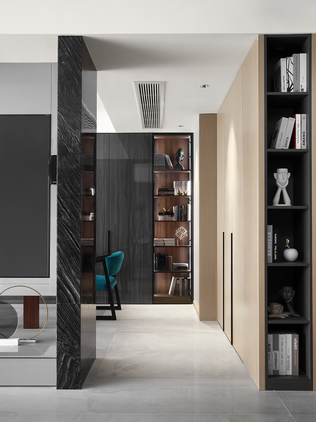 上下打通的重新解构之家，两套大平层打造老少皆宜的现代风装修