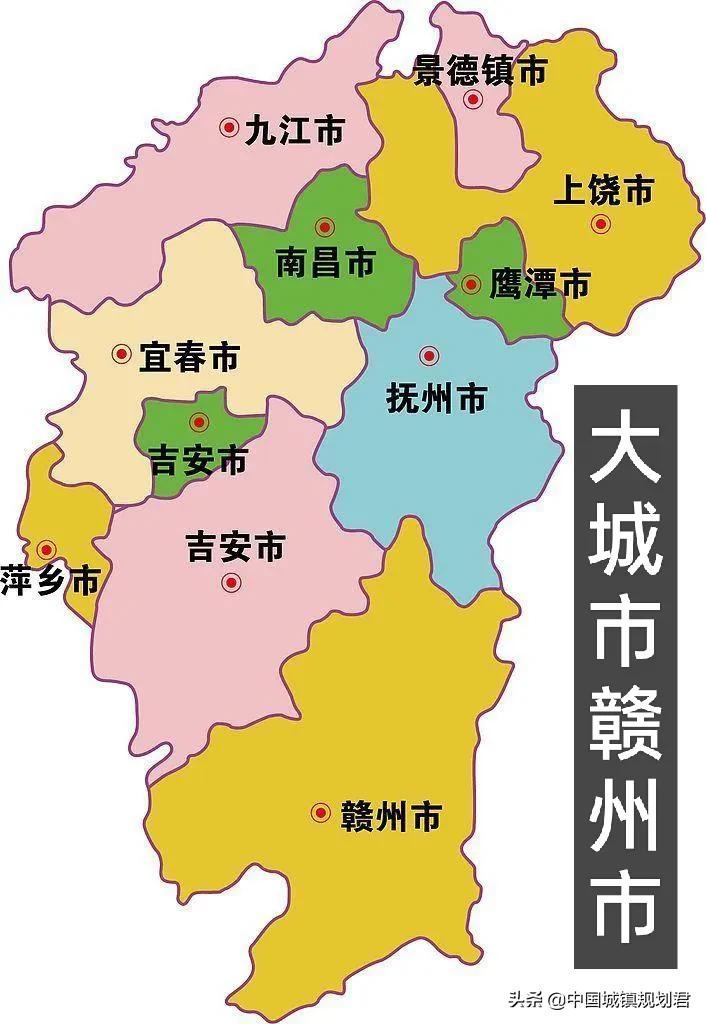 江西第二大市赣州市行政区划调整设想：分赣州瑞金龙南三个地级市