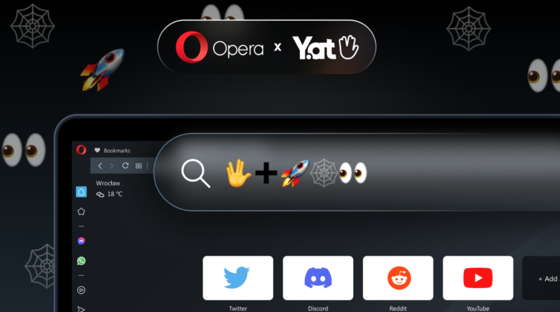 Opera与Yat合作，启用基于表情符号的网址功能