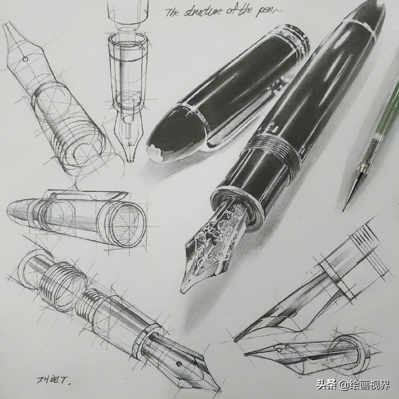 素描中的透明感怎么造型？从局部到整体，老师们都是这样画的