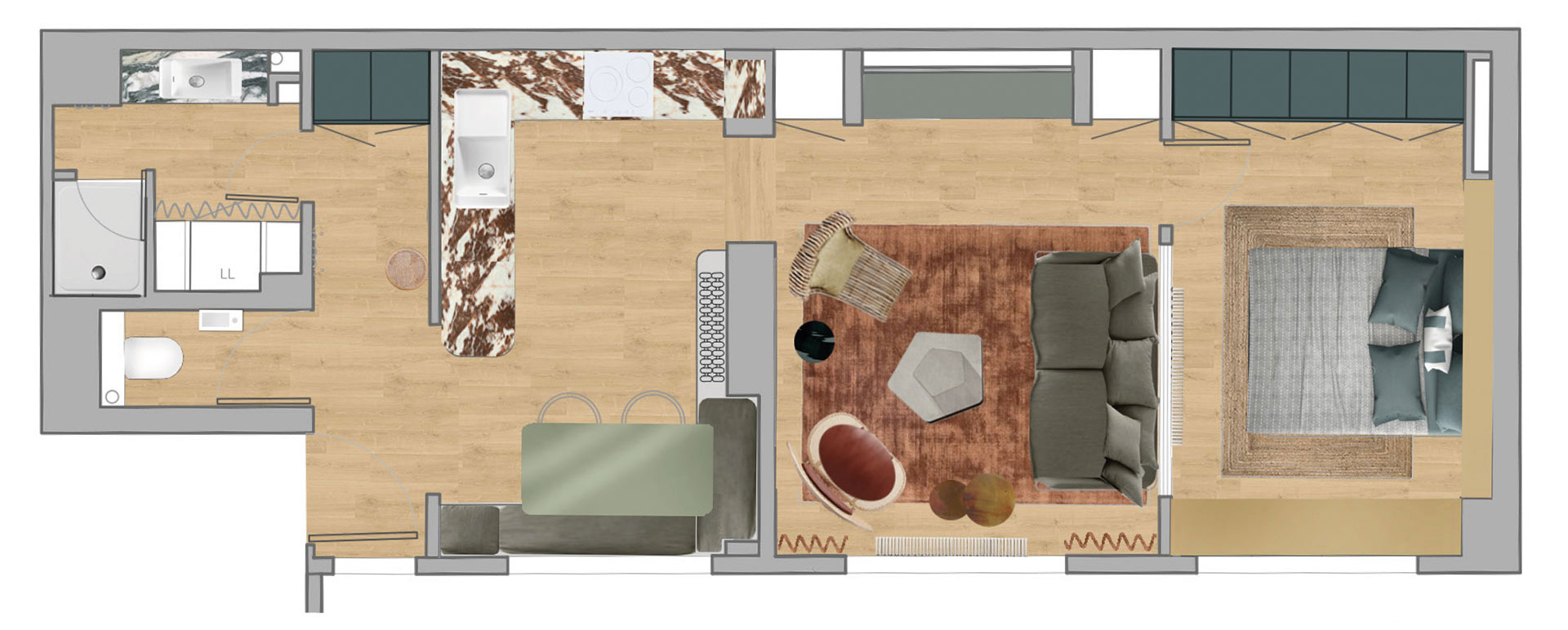 48m²巴黎年轻女医生公寓，虽然面积不大，但里面有很多有趣的东西