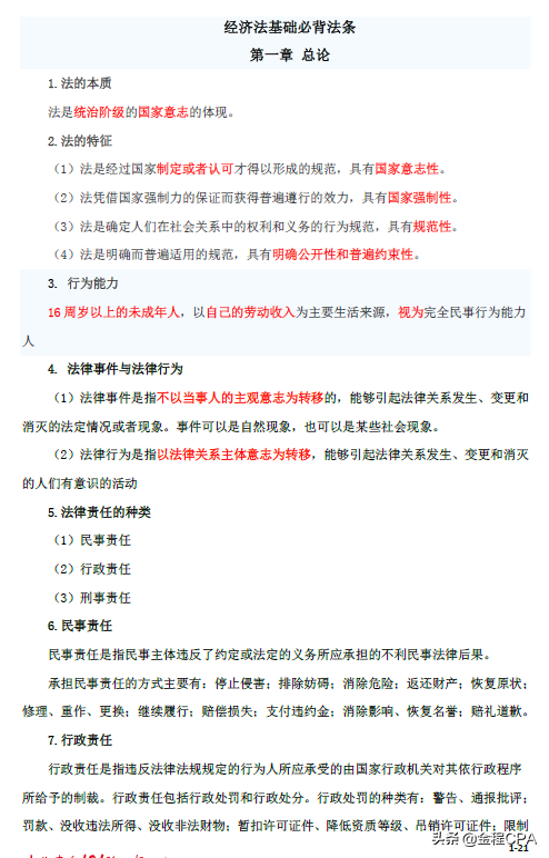 经济法基础各章知识点，快来看看你都学会了吗？