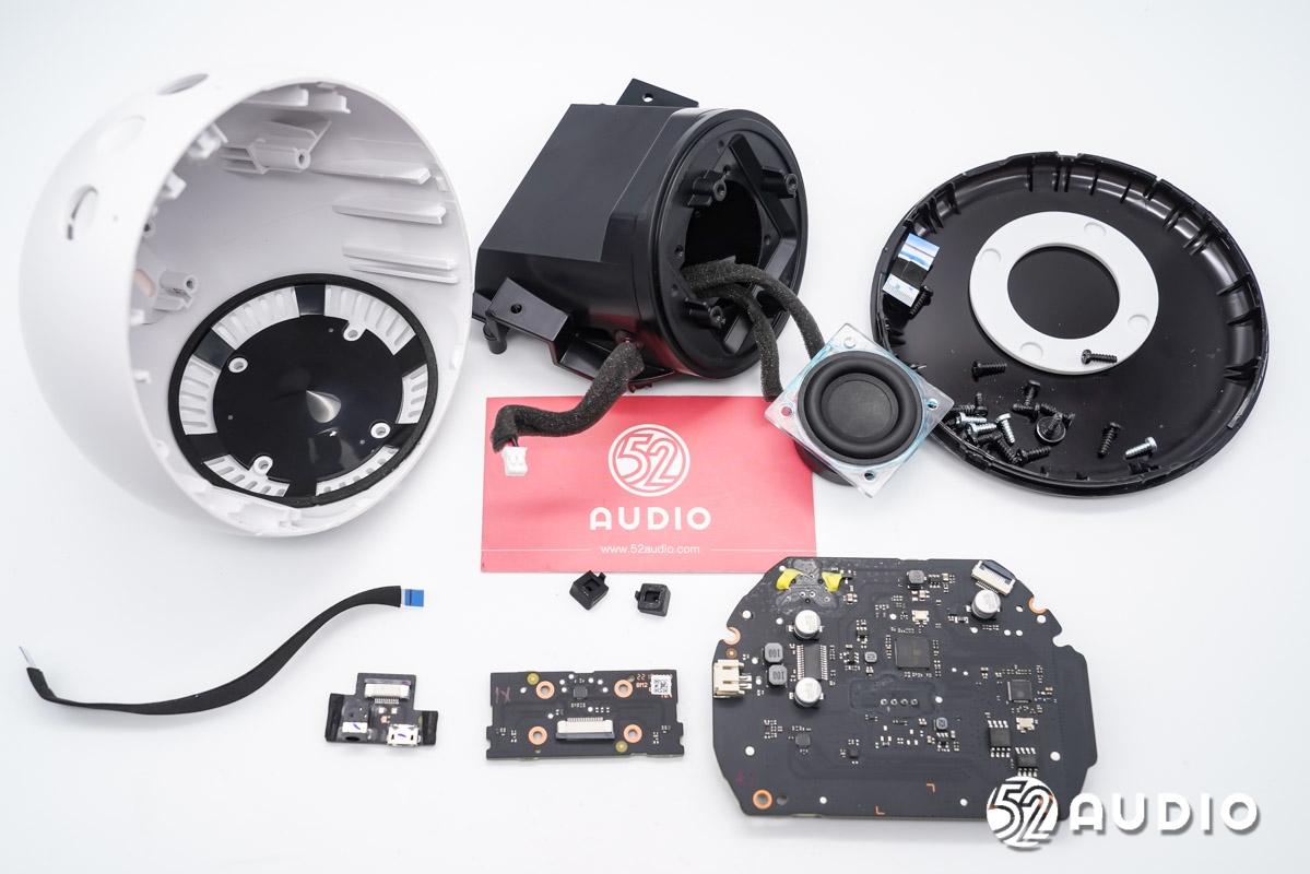 小度智能闹钟拆解,半球体弧面可爱设计,语音交互动态微表情显示