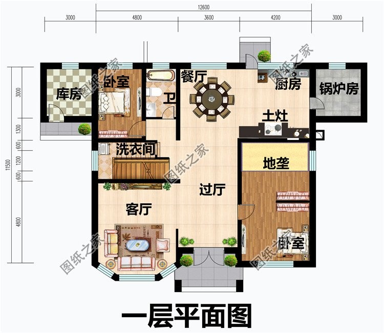带文化石的农村别墅设计，色彩多样外观给你营造出炫彩的舒适生活