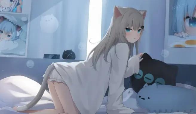 动漫美少女猫娘《猫羽雫》