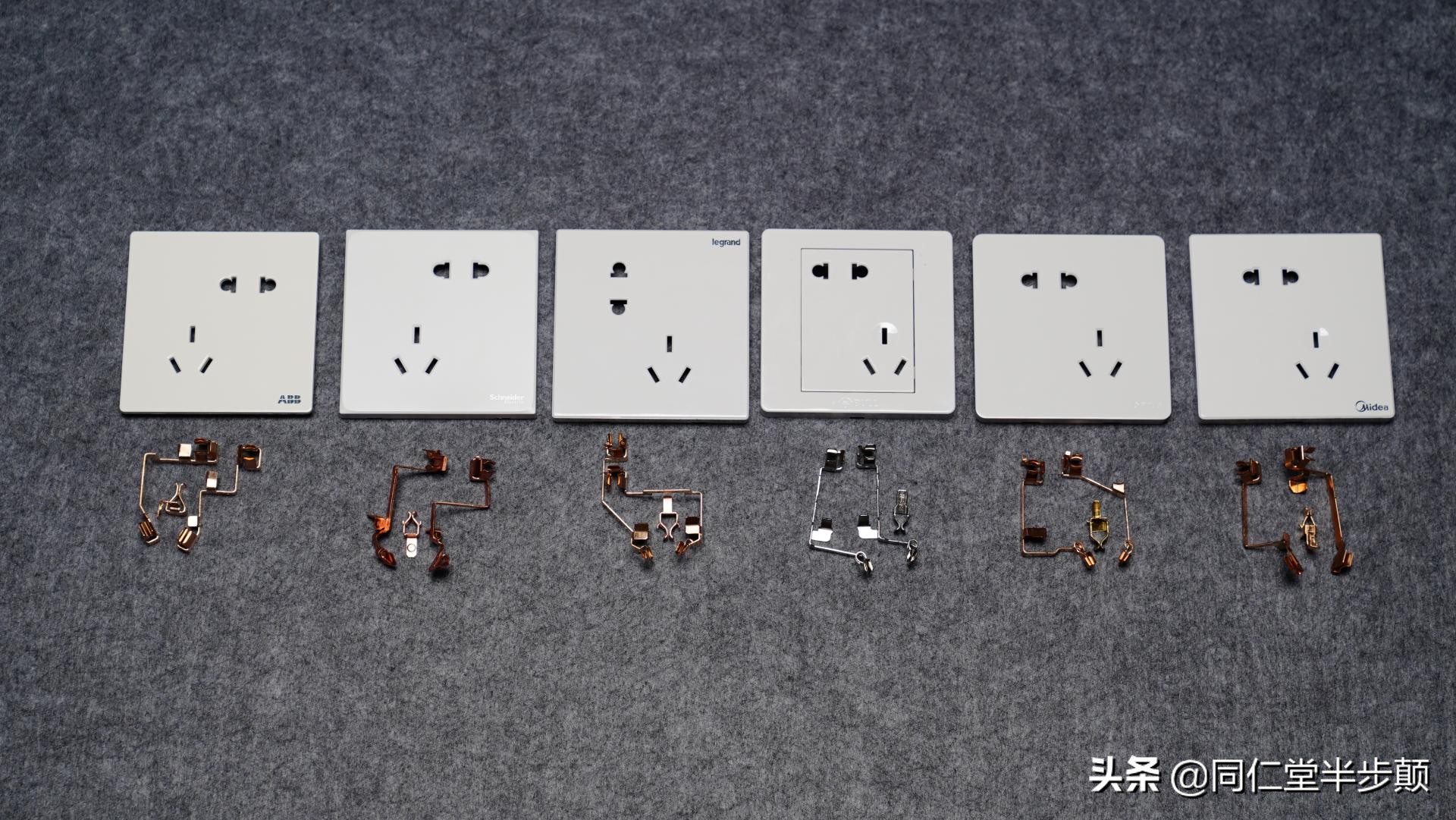 6款平价斜五孔插座实力拆解对比:ABB、施耐德、罗格朗、公牛