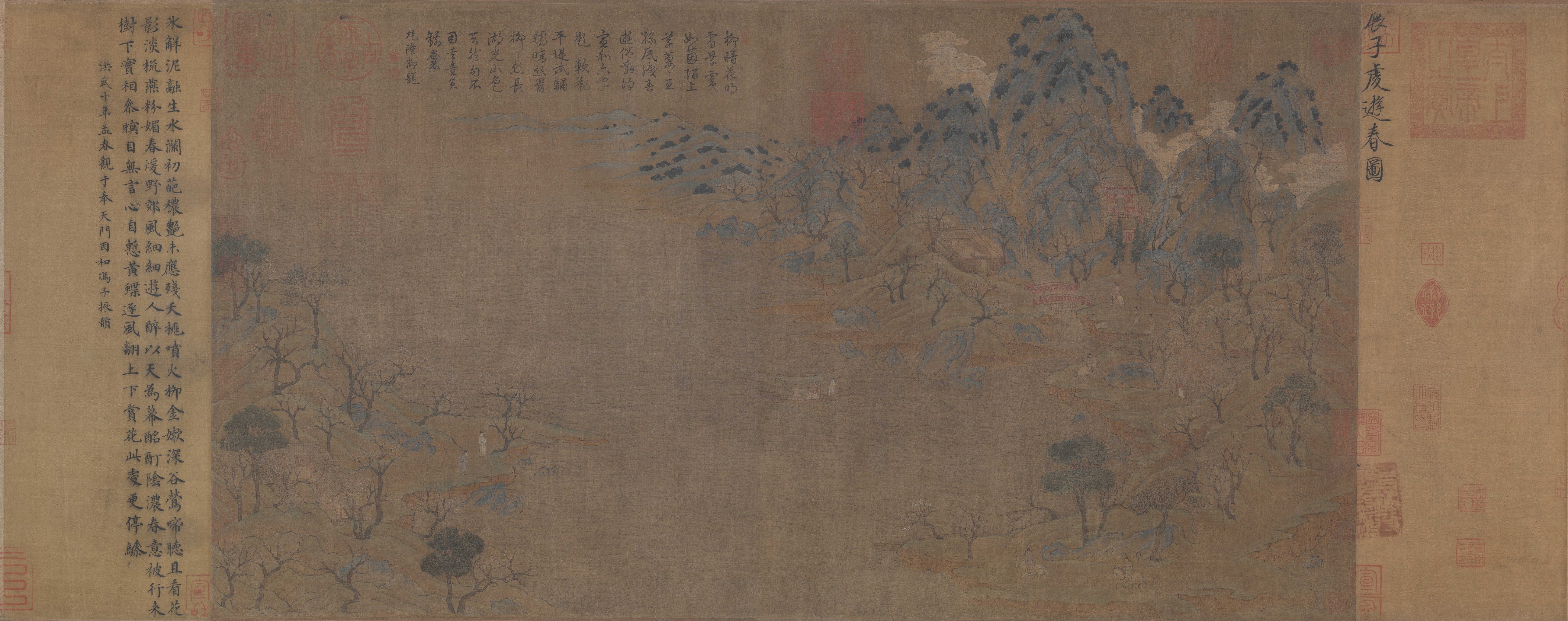 中国古代名画山水画作品范宽溪山行旅图赏析