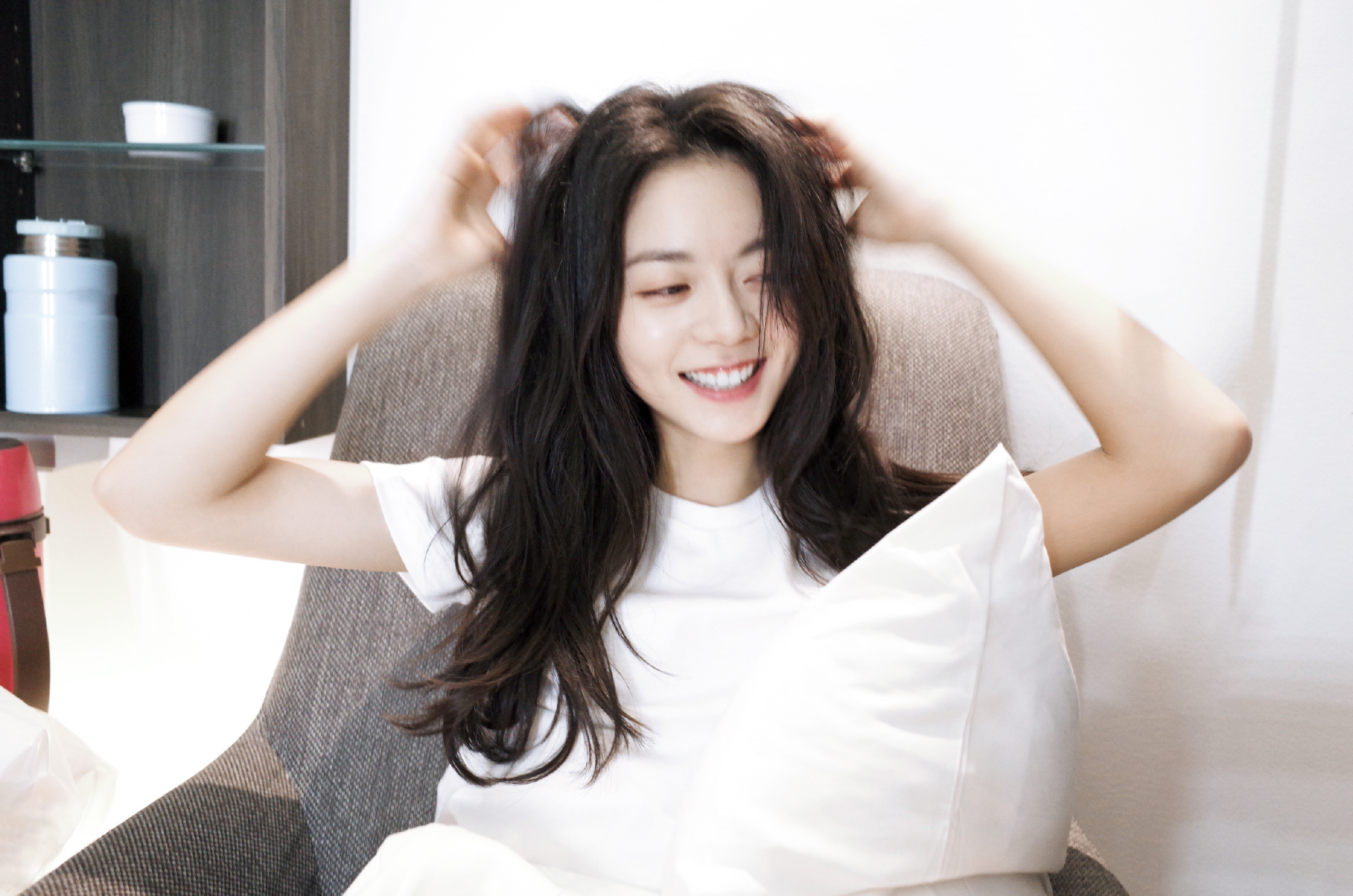 女明星赵今麦清纯微笑治愈系