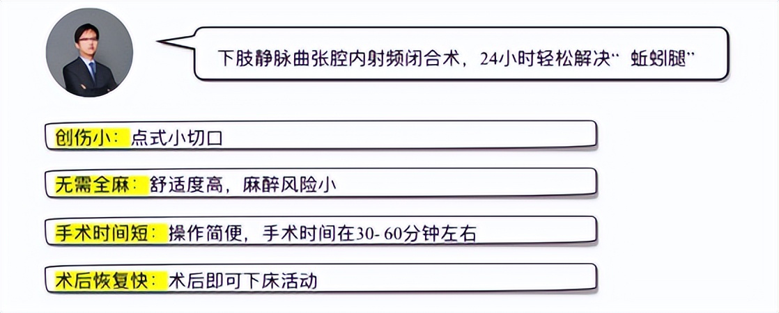 静脉曲张射频消融微创术 消除腿上“小蚯蚓”