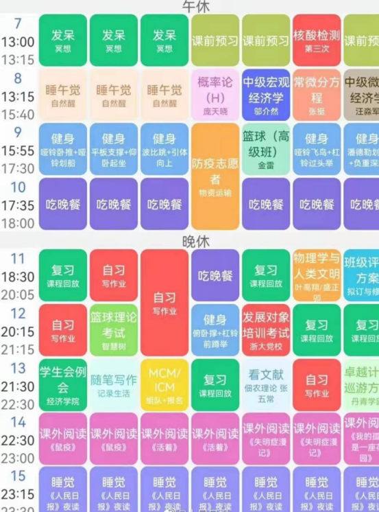 浙大学霸成“时间管理大师”，从清晨学到深夜，吃饭只有20分钟