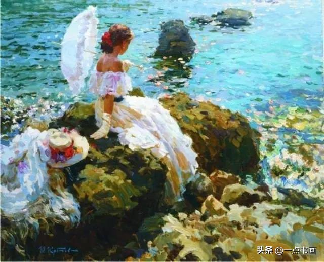 俄罗斯 克罗托夫油画中的女郎，真是风情万种