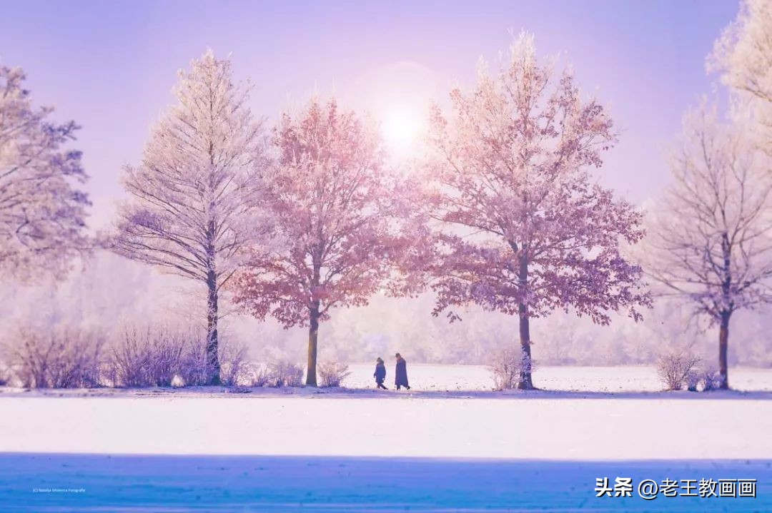 冬天雪景怎么画(2023年的第一场雪，教你画一幅浪漫的雪景)