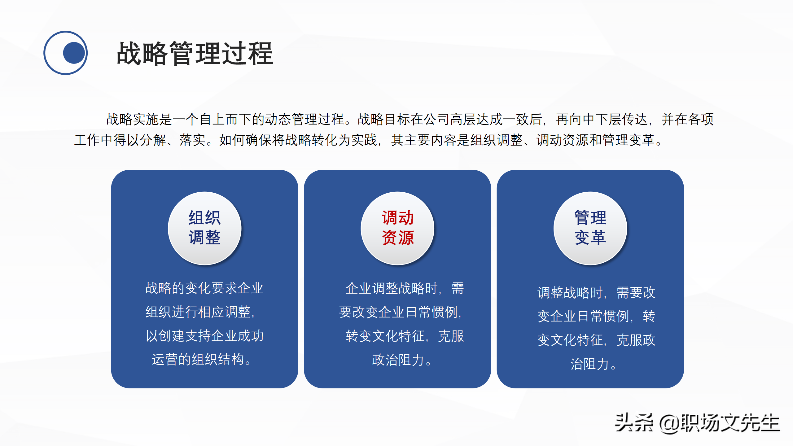 企业中高层领导培训教材，38页企业战略管理培训，战略管理过程