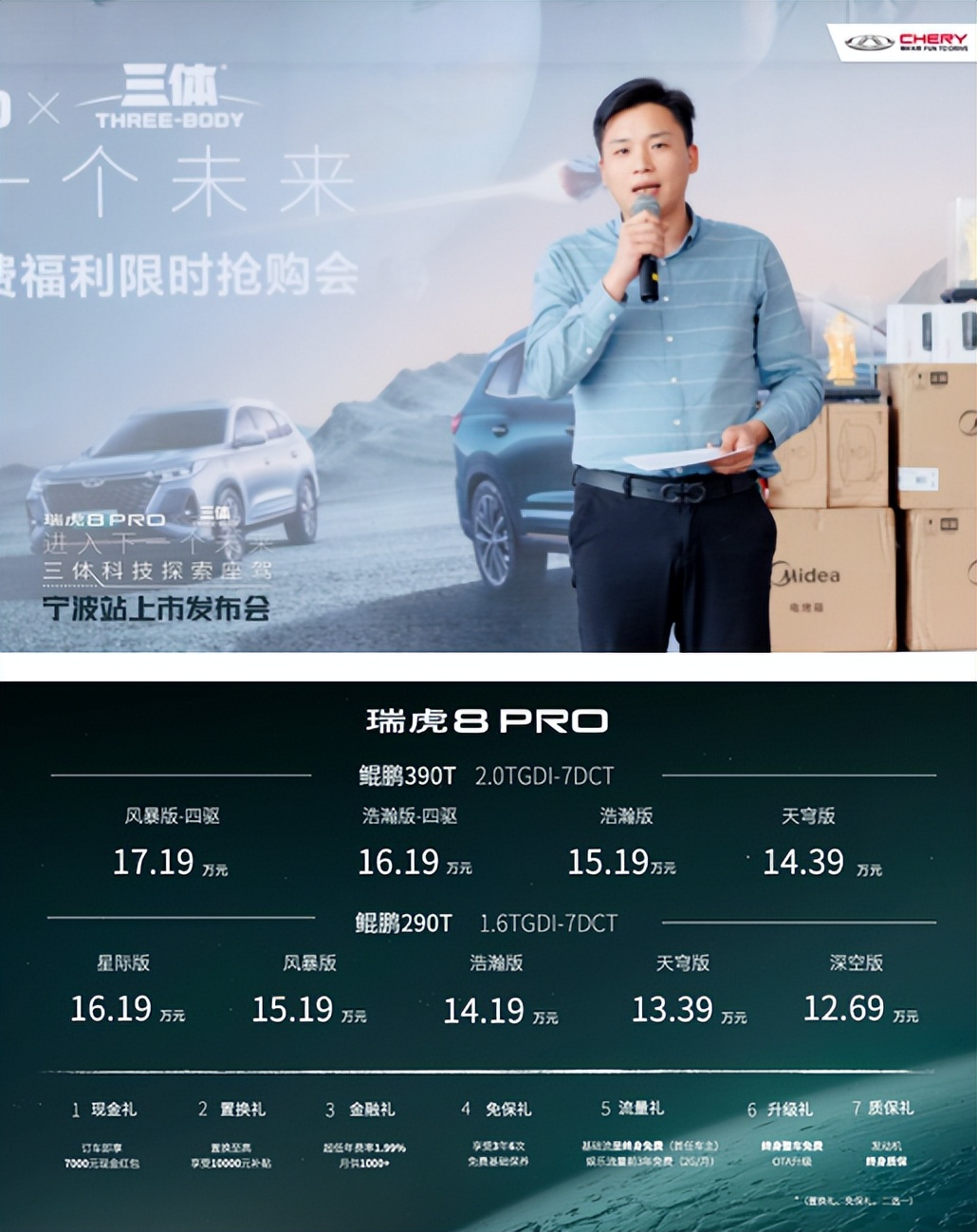 12.69万元起，“全域动力科技旗舰”瑞虎8 PRO宁波上市