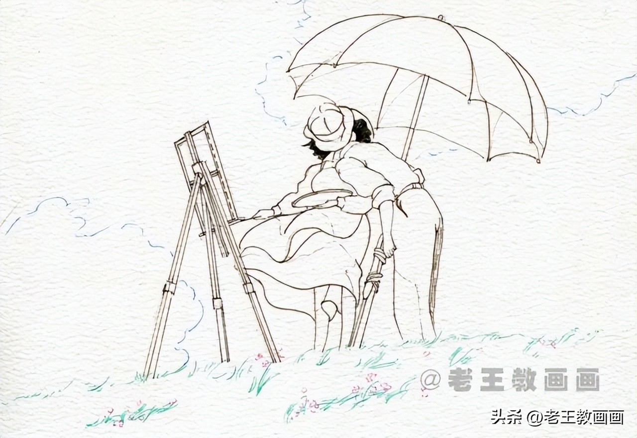 怎么用水彩笔画画出好看的画(宫崎骏的动画太好看了，教你画一幅唯美水彩画)