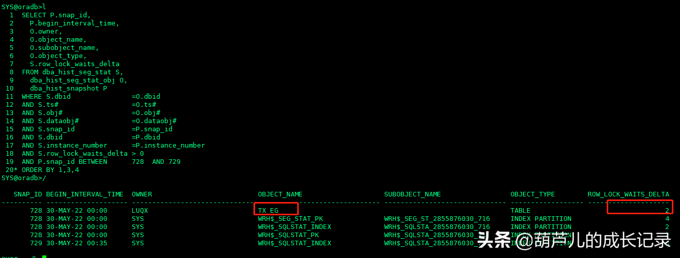 Oracle中的鎖相關視圖介紹（TX、TM）