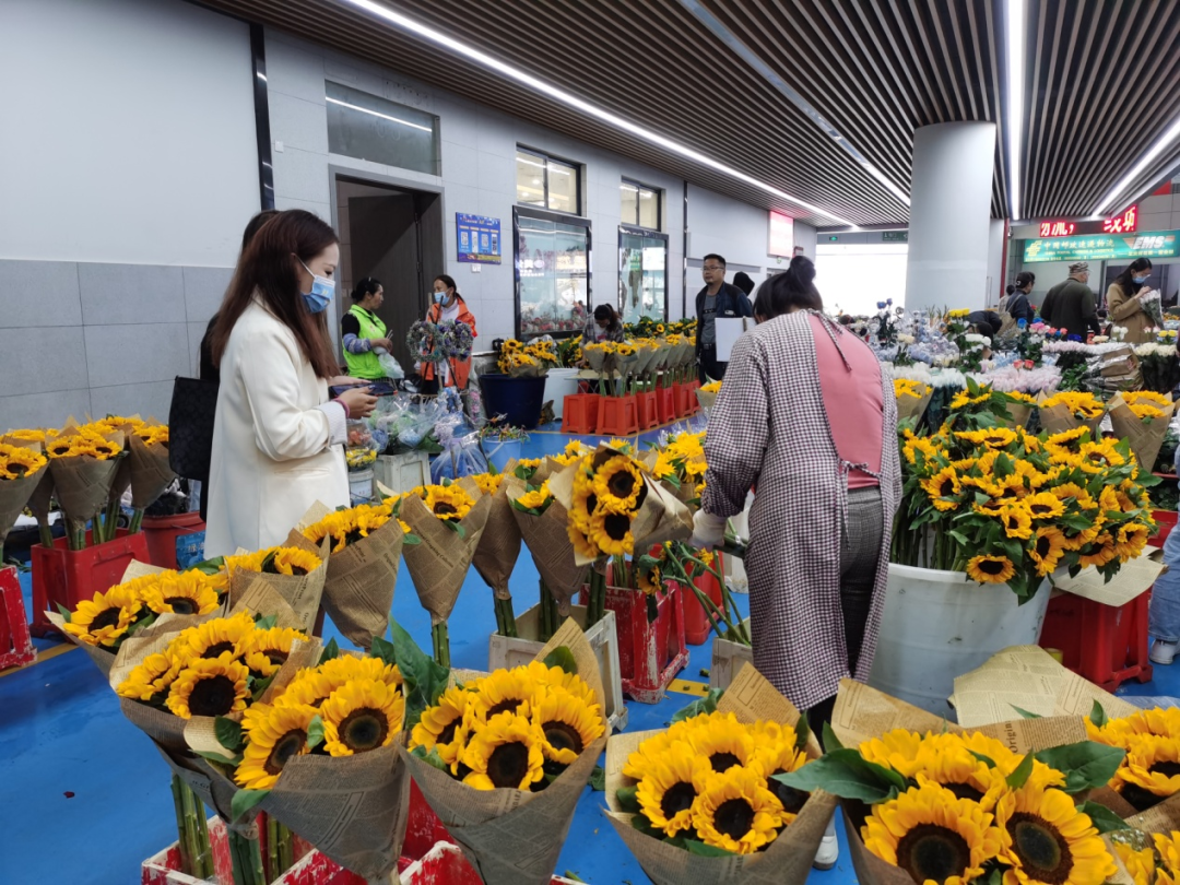 鲜花价格行情全线上涨，昆明斗南花市迎来新年开门红